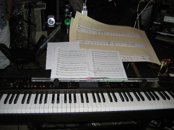 The composer has been hard at work on a score!