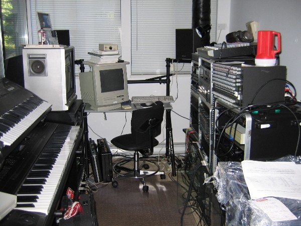 This is part of his studio...