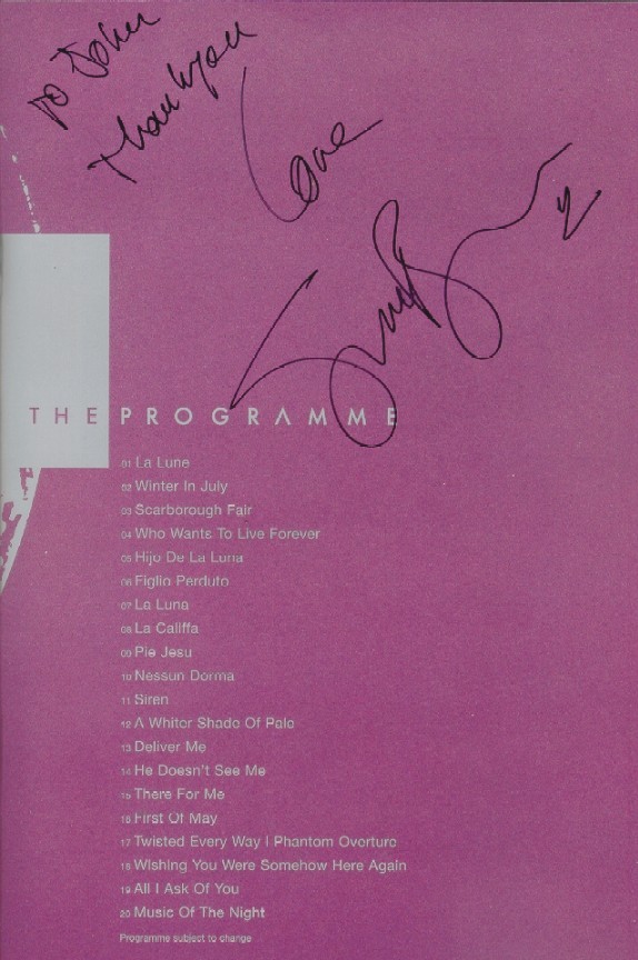 Autographed Program