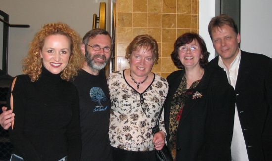 Fionnuala Sherry & Rolf Lovland (Secret Garden) with John, Jennifer & Mary